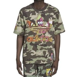 Jeremy Scott x Adidas Originals Camo Graphics Tee T-Shirt Sz Medium (H53374) NWT